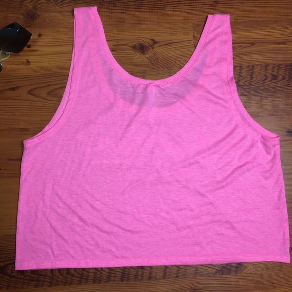 Hot Pink 💕 Rad Chicks Crop Muscle Tank Top - Picture 4 of 4